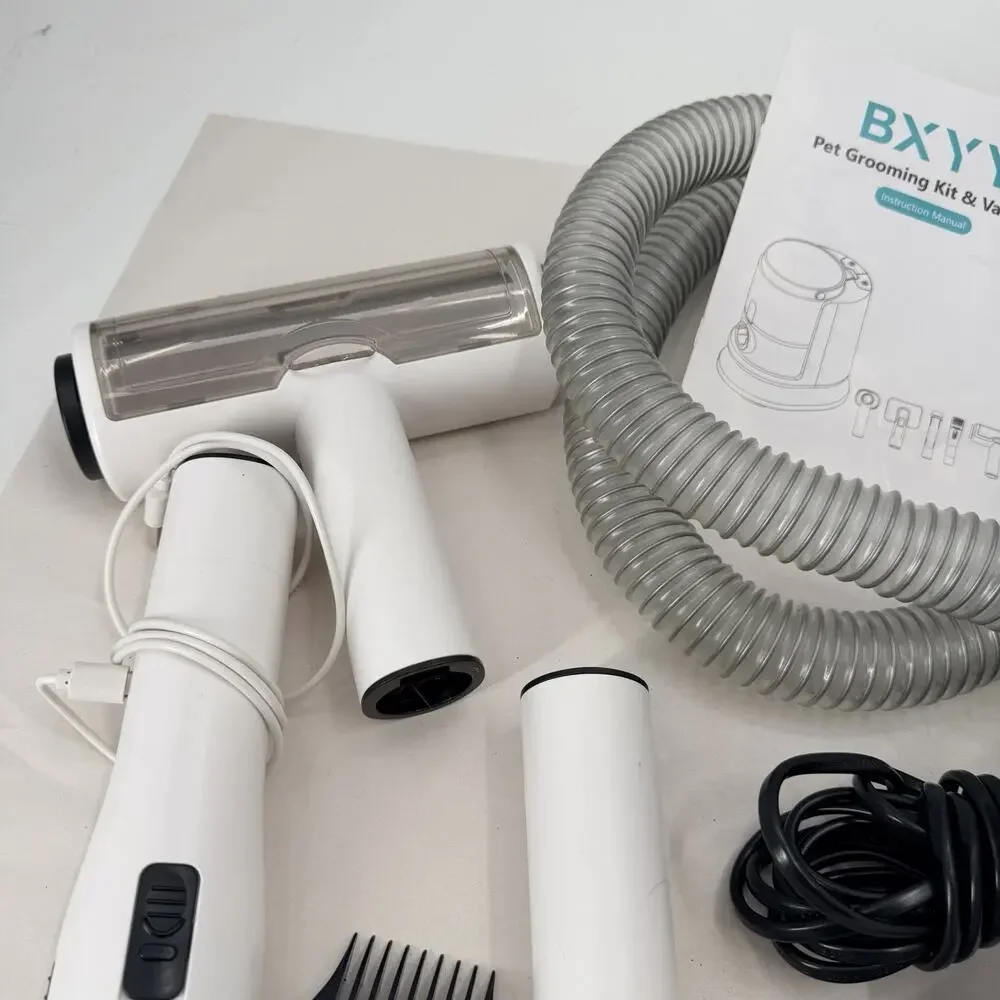 BXYY Pet Grooming Kit & Vacuum Dog Cat Hair Trimmer Deshedding - 5 Tools